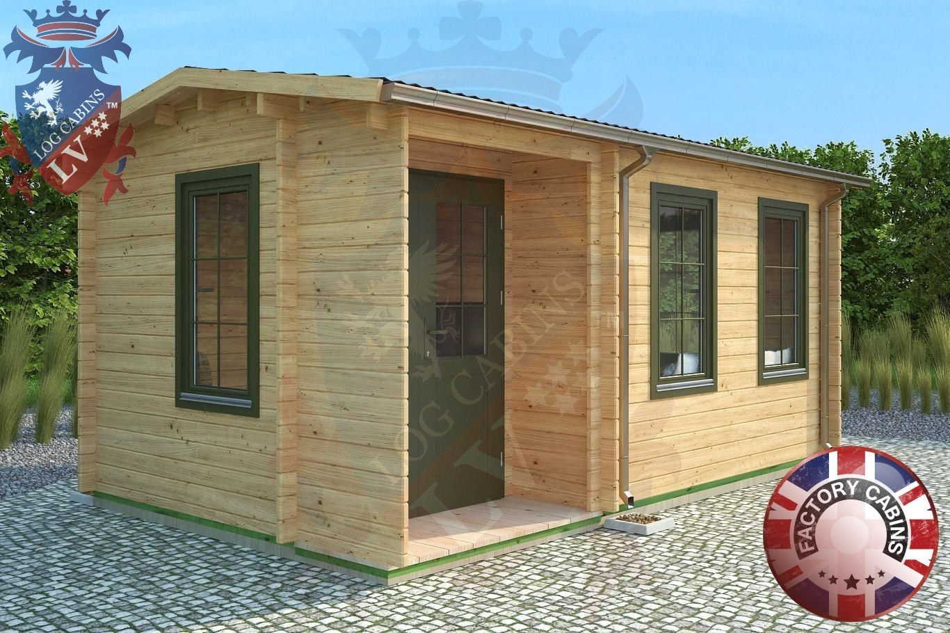 Log cabin Breadstone 5m x 3m | Factory Cabins