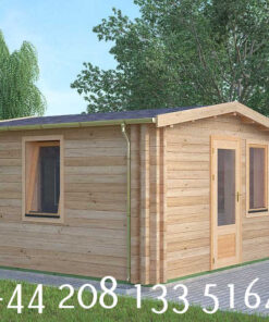 4m x 4m highly Insulated twin skin 44mm x 44mm log cabin, one bed, and shower room - 577 (4.0m x 4.0m) Cardiff‎