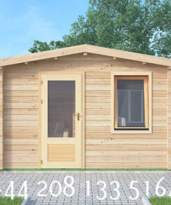 4m x 4m highly Insulated twin skin 44mm x 44mm log cabin, one bed, and shower room with utility room - 579 (4.0m x 4.0m) Tiverton