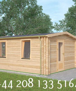 4m x 5m highly Insulated twin skin 44mm x 44mm log cabin - 565 (4.0m x 5.0m) Whitehall