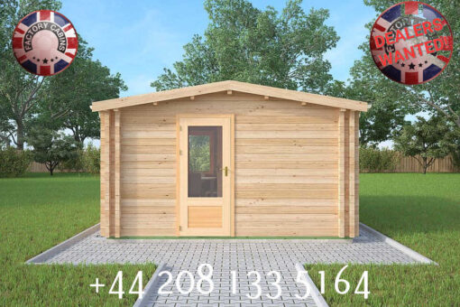 4m x 5m highly Insulated twin skin 44mm x 44mm log cabin - 565 (4.0m x 5.0m) Whitehall