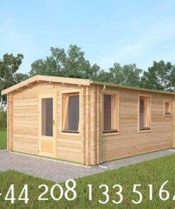 4m x 5m highly Insulated twin skin 44mm x 44mm log cabin, one bed, and shower room - 572 (4.0m x 5.0m) Camden