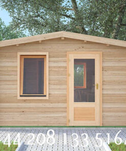 4m x 5m highly Insulated twin skin 44mm x 44mm log cabin, one bed, and shower room - 573 (4.0m x 5.0m) Sevenoaks