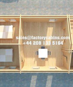 Insulated Twin Skin Multiroom Log Cabin - 5.0m x 9.0m - FC 3080