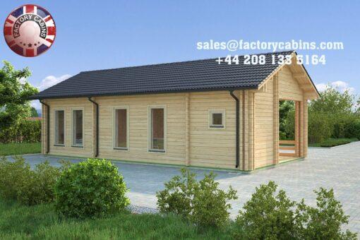 Insulated Twin Skin Multiroom Log Cabin - 5.0m x 9.0m - FC 3080