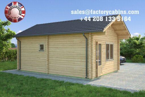 Insulated Twin Skin Multiroom Log Cabin - 4.0m x 6.0m - FC 3084