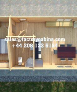 Insulated Twin Skin Multiroom Log Cabin - 4.0m x 8.8m - FC 3086