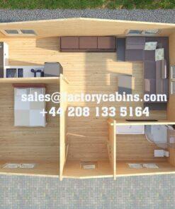 Insulated Twin Skin Multiroom Log Cabin - 7.5m x 5.5m - FC 3089