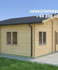 Insulated Twin Skin Multiroom Log Cabin - 7.5m x 5.5m - FC 3089