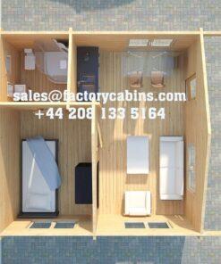Insulated Twin Skin Multiroom Log Cabin - 5.0m x 5.0m - FC 3091