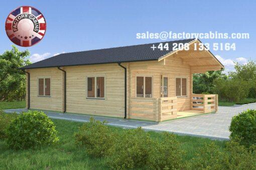 Insulated Twin Skin Multiroom Log Cabin - 5.5m x 9.5m - FC 3095