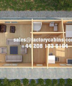 Insulated Twin Skin Multiroom Log Cabin - 4.0m x 9.0m - FC 3116