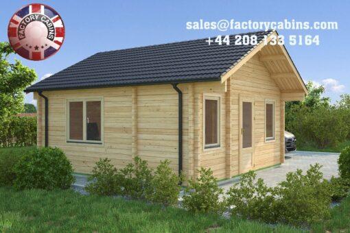 Insulated Twin Skin Multiroom Log Cabin - 5.0m x 5.0m - FC 3121