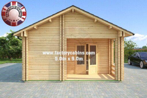 Insulated Twin Skin Multiroom Log Cabin – 5.0m x 9.0m – FC 3080