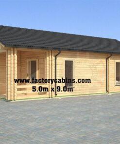 Insulated Twin Skin Multiroom Log Cabin – 5.0m x 9.0m – FC 3080