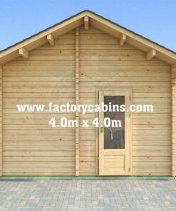 Insulated Twin Skin Multiroom Log Cabin – 4.0m x 4.0m – FC 3083