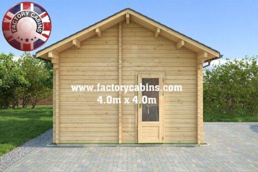 Insulated Twin Skin Multiroom Log Cabin – 4.0m x 4.0m – FC 3083