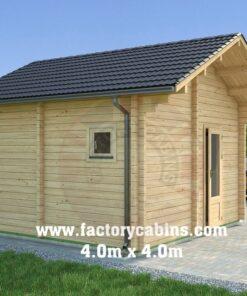 Insulated Twin Skin Multiroom Log Cabin – 4.0m x 4.0m – FC 3083