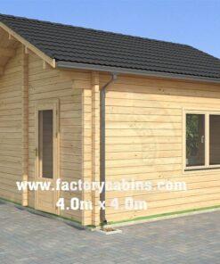 Insulated Twin Skin Multiroom Log Cabin – 4.0m x 4.0m – FC 3083