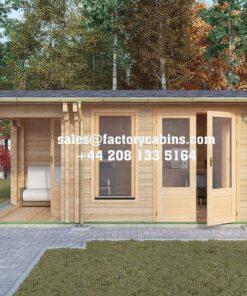 Residential Type Twin Skin Log Cabin - 5.0m x 5.0m - FC 0534