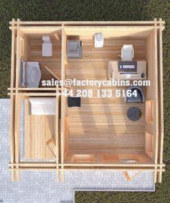 Residential Type Twin Skin Log Cabin - 5.0m x 5.0m - FC 0534