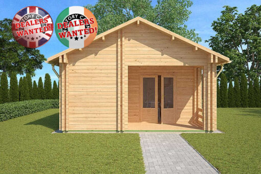 Residential Type TwinSkin Log Cabin - 5.0m x 9.0m - FC 0012
