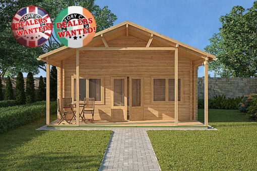 Residential Type TwinSkin Log Cabin - 6.0m x 7.7m - FC 0033