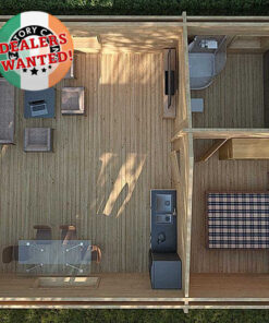 Residential Type Log Cabin - 6.0m x 8.0m - FC 604