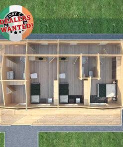 Residential Type TwinSkin Log Cabin -18.0m x 6.7m - FC 1436