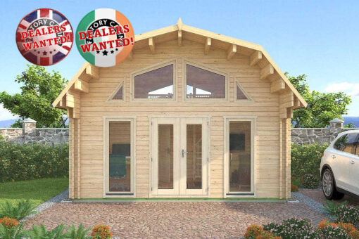 Residential Type TwinSkin Log Cabin - 5.5m x 4.5m - FC 2137