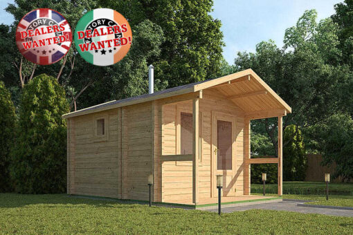 Residential Type Log Cabin Sauna - 3.0m x 3.5m+1m - FC 0222