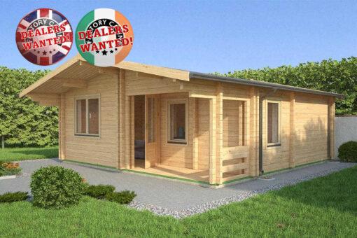 Residential Type TwinSkin Log Cabin - 6.0m x 7.0m - FC 3073