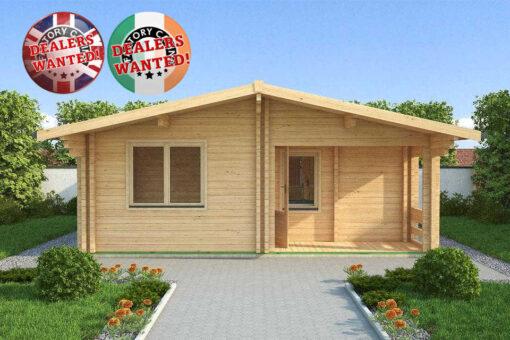 Residential Type TwinSkin Log Cabin - 6.0m x 7.0m - FC 3073