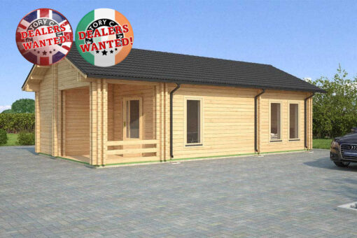 Residential Type TwinSkin Log Cabin - 5.0m x 9.0m - FC 3080