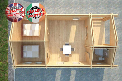 Residential Type TwinSkin Log Cabin - 5.0m x 9.0m - FC 3080