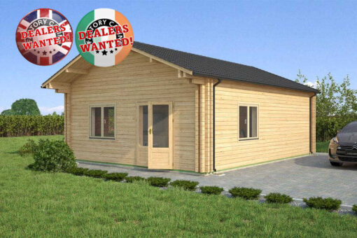 Residential Type TwinSkin Log Cabin - 6.0m x 8.0m - FC 3099