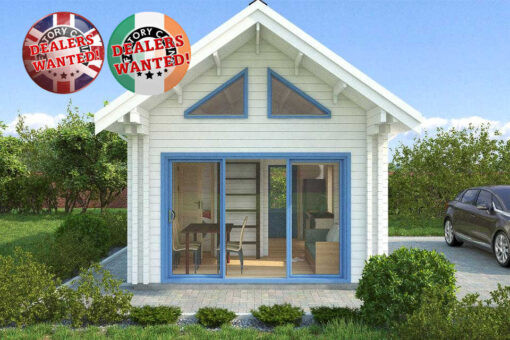 Residential Type TwinSkin Log Cabin - 4.0m x 5.7m - FC 3125