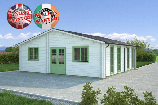 Residential Type TwinSkin Log Cabin - 8.0m x 8.0m - FC 3130