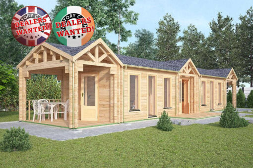 Residential Type TwinSkin Log Cabin - 15.0m x 3.5m - FC 0544