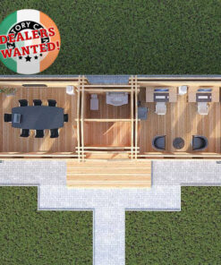 Residential Type TwinSkin Log Cabin - 15.0m x 3.5m - FC 0544