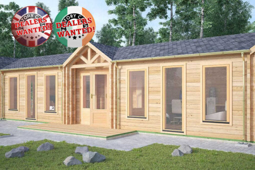 Residential Type TwinSkin Log Cabin - 15.0m x 3.5m - FC 0544