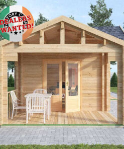 Residential Type TwinSkin Log Cabin - 15.0m x 3.5m - FC 0544