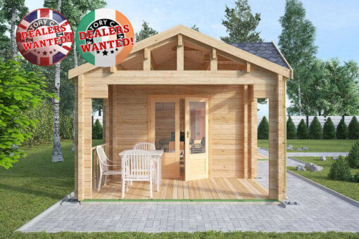 Residential Type TwinSkin Log Cabin - 15.0m x 3.5m - FC 0544