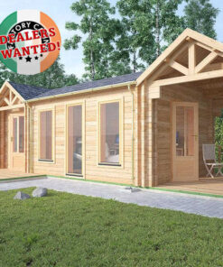 Residential Type TwinSkin Log Cabin - 15.0m x 3.5m - FC 0544