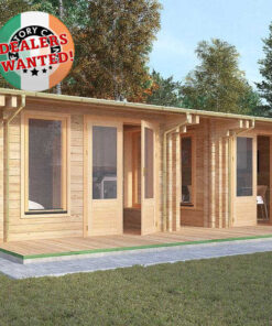 Residential Type TwinSkin Log Cabin - 8.0m x 4.0m - FC 0545