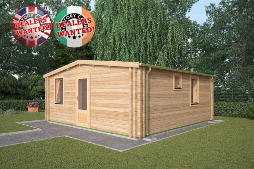 Residential Type TwinSkin Log Cabin - 5.5m x 5.5m - FC 0548
