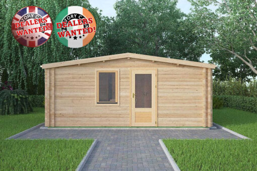 Residential Type TwinSkin Log Cabin - 5.5m x 5.5m - FC 0551