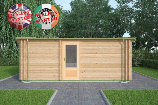 Residential Type TwinSkin Log Cabin - 6.5m x 5.5m - FC 0553