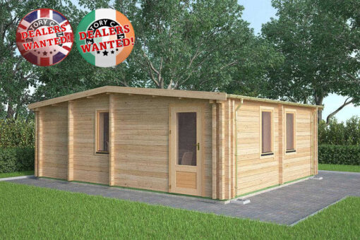 Residential Type TwinSkin Log Cabin - 5.5m x 6.5m - FC 0555