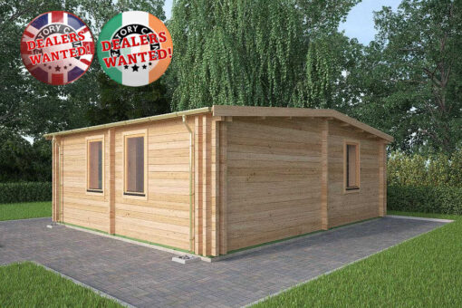 Residential Type TwinSkin Log Cabin - 5.5m x 6.5m - FC 0555